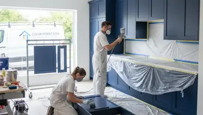 Professional cabinet painting and refinishing in Bloomington, IN kitchen by local painting experts