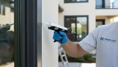 Professional caulking and sealing on Bloomington IN home exterior for weatherproof protection