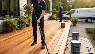 Professional deck staining and wood protection by expert painters in Bloomington, IN