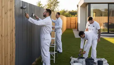 Professional fence painting in Bloomington IN by expert local painters for lasting outdoor protection
