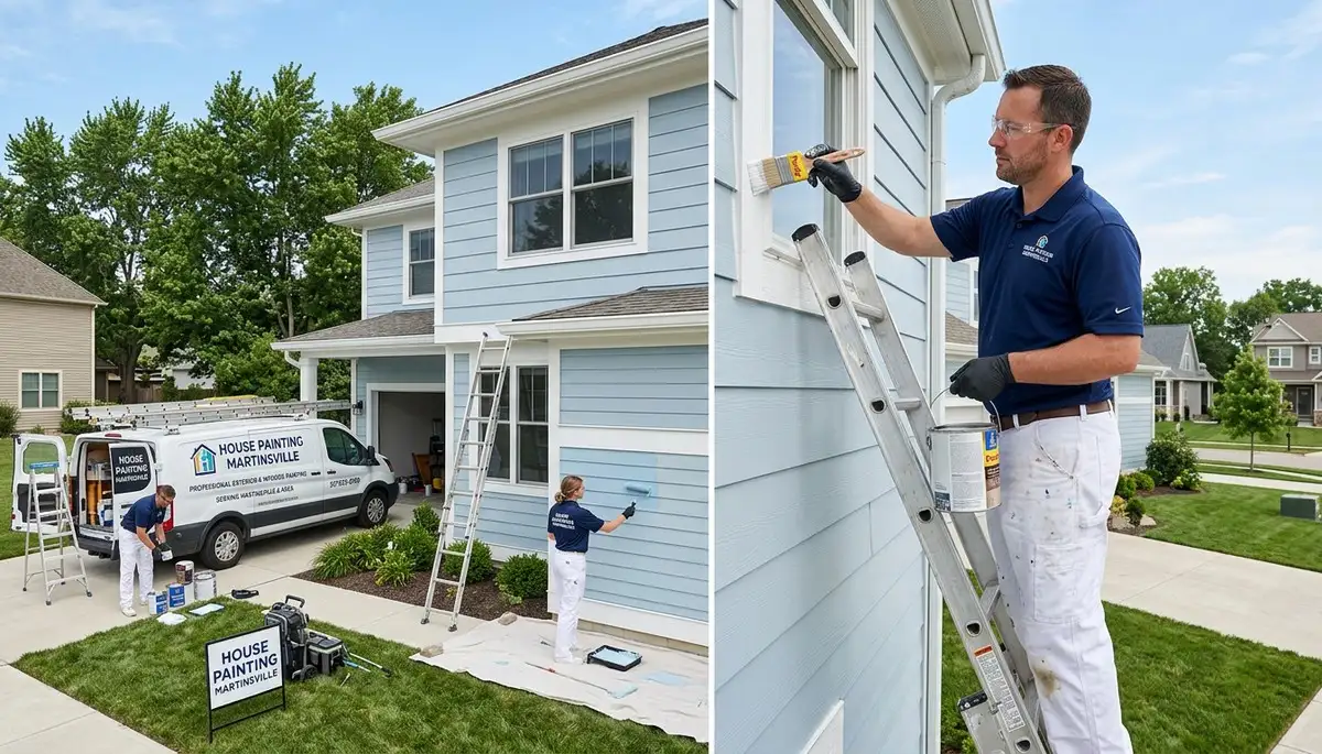Professional house painters in Bloomington IN providing expert residential exterior painting services