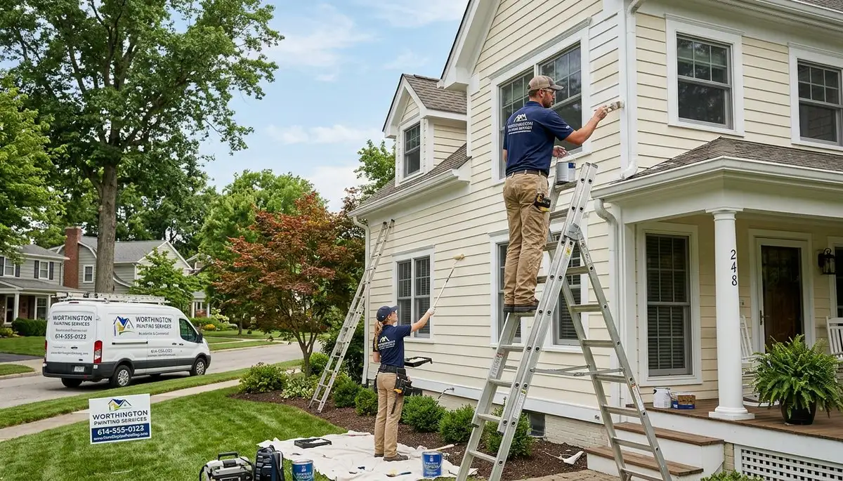 Professional house painters in Bloomington IN providing residential exterior painting services