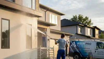 Professional pressure cleaning in Bloomington, IN restoring home exterior surfaces to a fresh finish